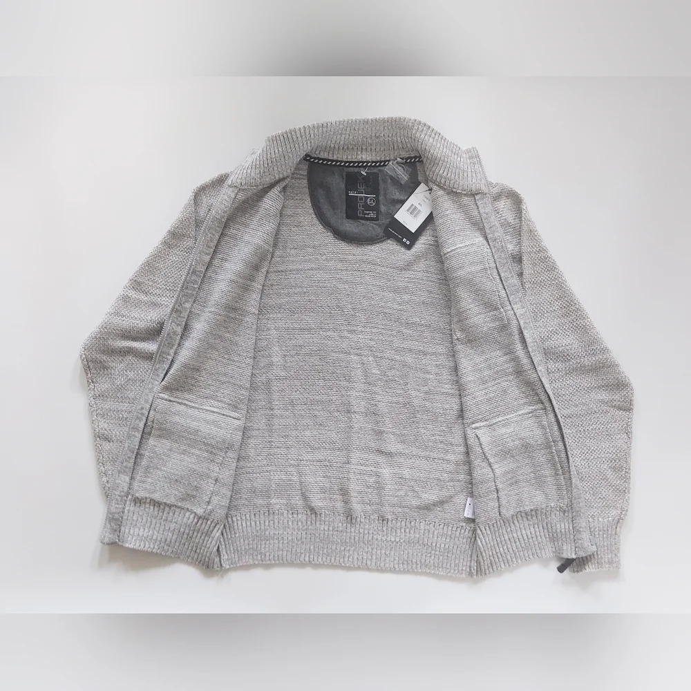 Projek Raw Marled Full Zip Cardigan Sweater Mens Size Large Gray NWT